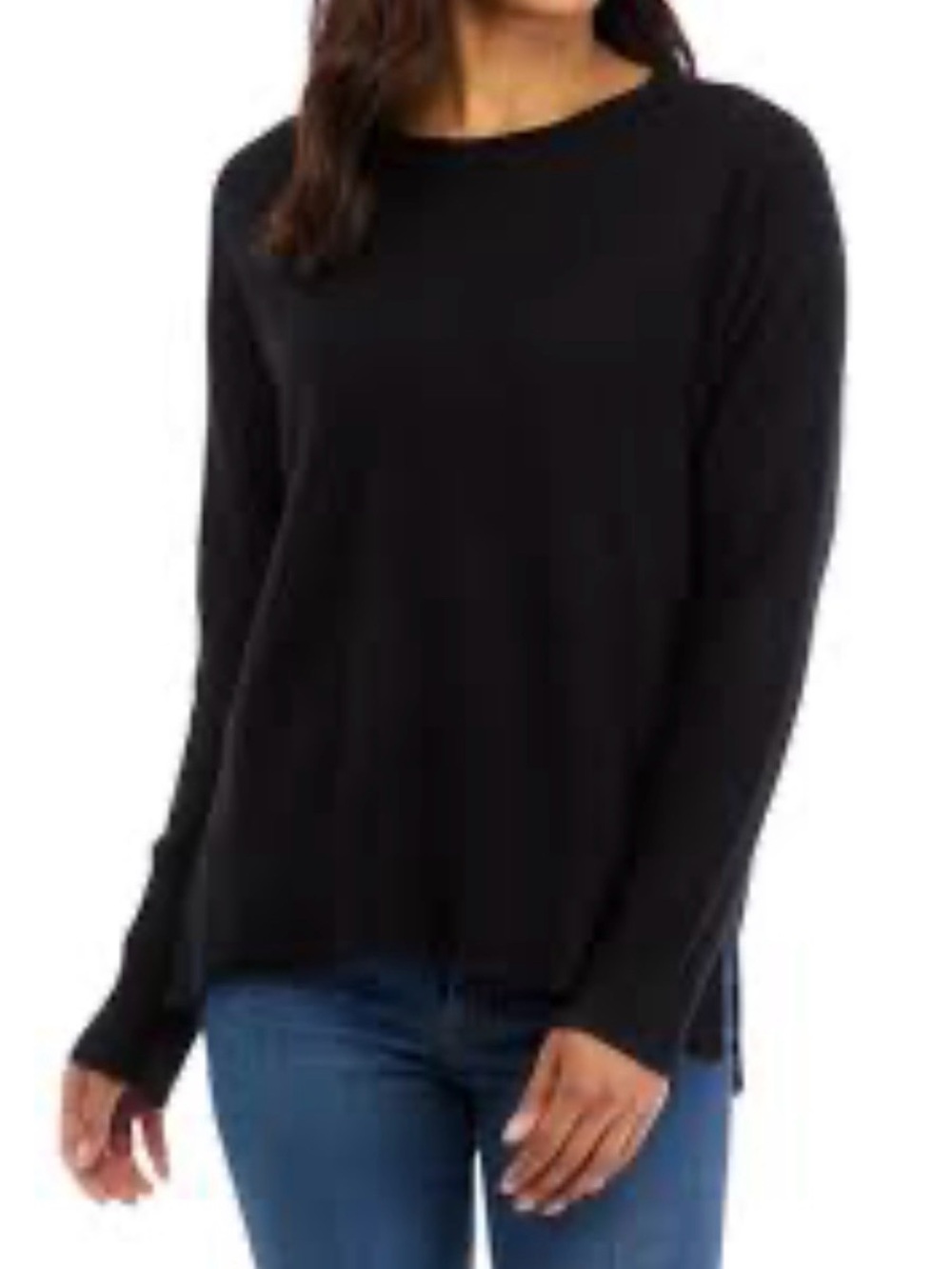 Magaschoni 100% Cashmere High~Low Split Hem Sweater Women S Timeless Capsule EUC